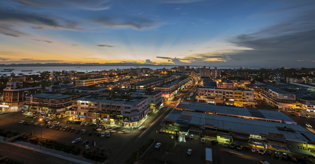Elevation Map Sunset in Tawau.